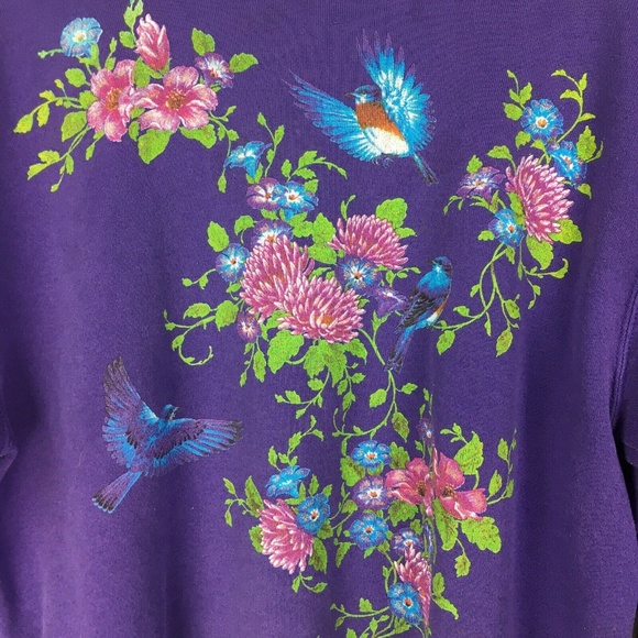 Large Vintage Collared Crewneck Purple sweater - Picture 3 of 8